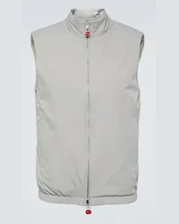 Kiton Gilet in tessuto tecnico Grigio