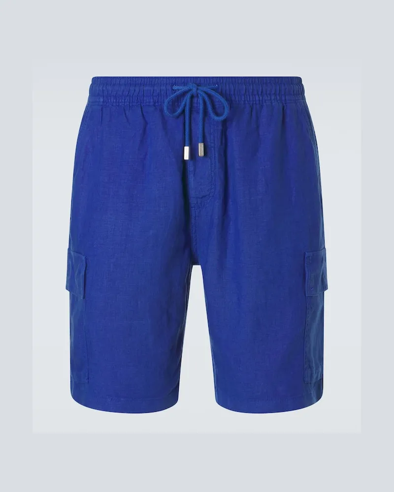 Vilebrequin Bermuda in lino Blu