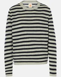 Jardin des Orangers Pullover in lana e cashmere a righe Bianco