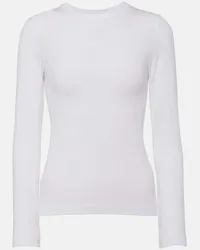 Loewe Top Anagram in misto lana Bianco