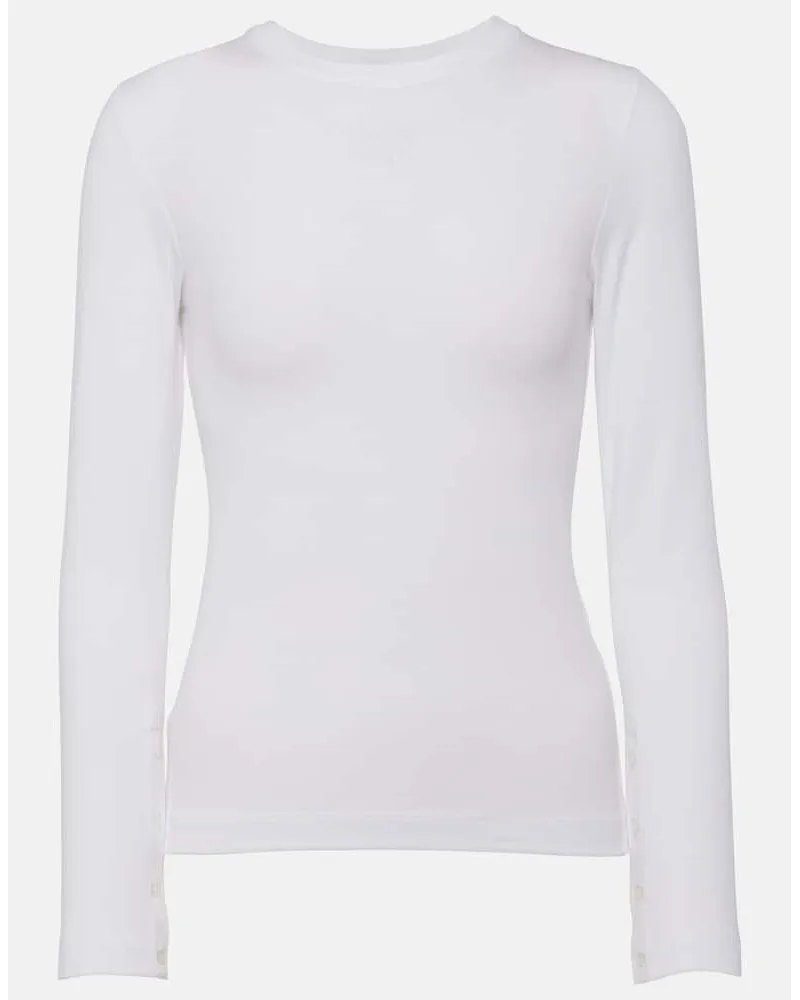 Loewe Top Anagram in misto lana Bianco