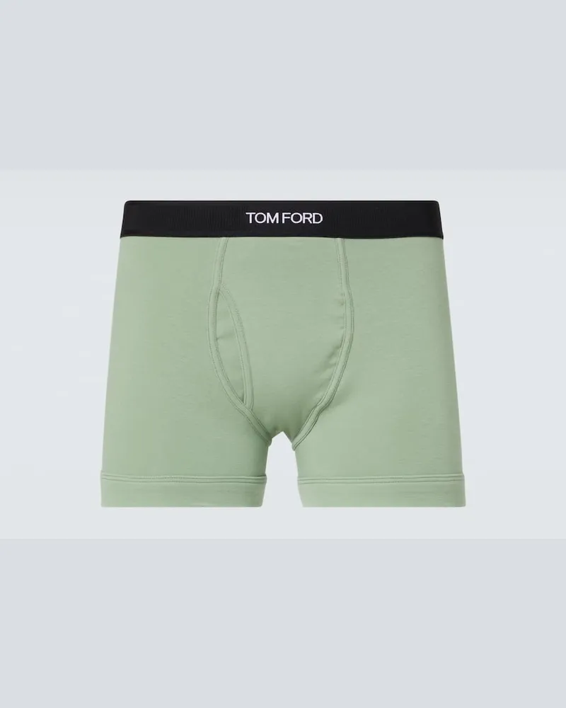 Tom Ford Boxer in misto cotone Verde