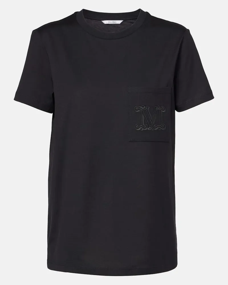 Max Mara T-shirt Papaia in jersey di cotone Nero