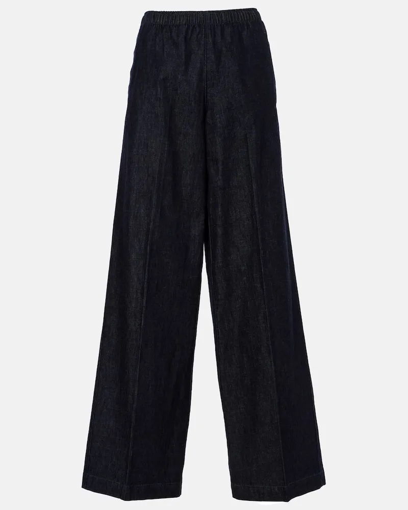 Vince Pantaloni a gamba larga in twill Blu