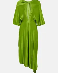 Victoria Beckham Abito midi in raso Verde