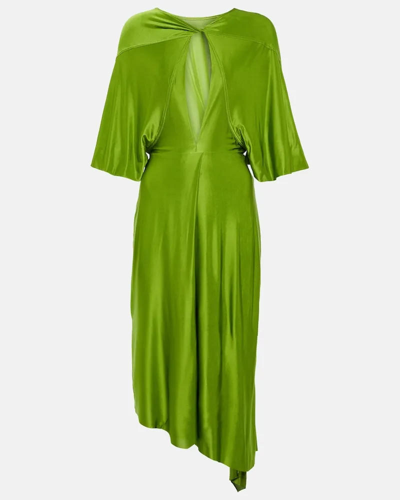 Victoria Beckham Abito midi in raso Verde
