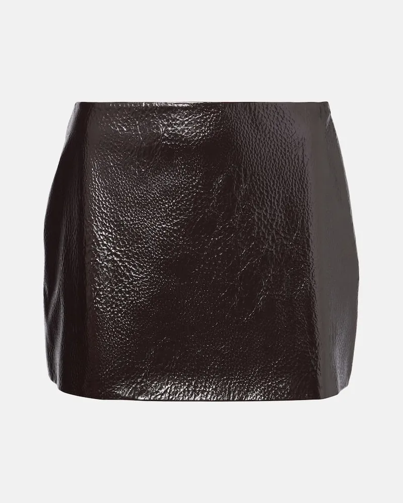 FRANKIE Shop Minigonna Mary in similpelle Marrone