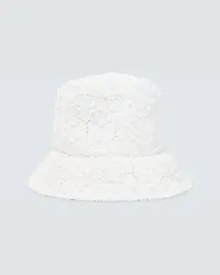 Comme des Garçons Comme des Garçons Shirt Cappello da pescatore in crochet Bianco