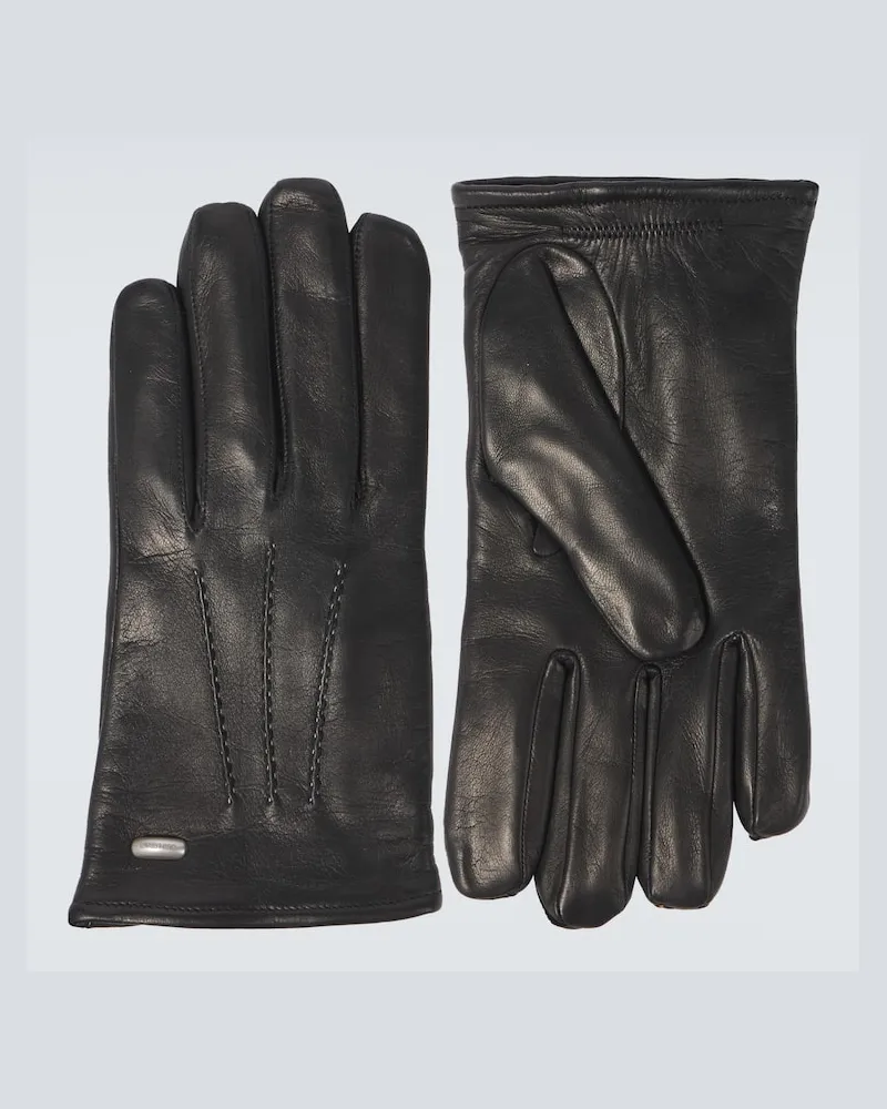 Our Legacy Guanti His in pelle Nero