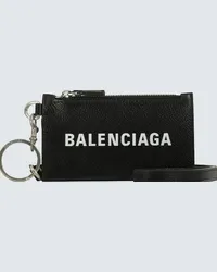 Balenciaga Portacarte Cash in pelle Nero