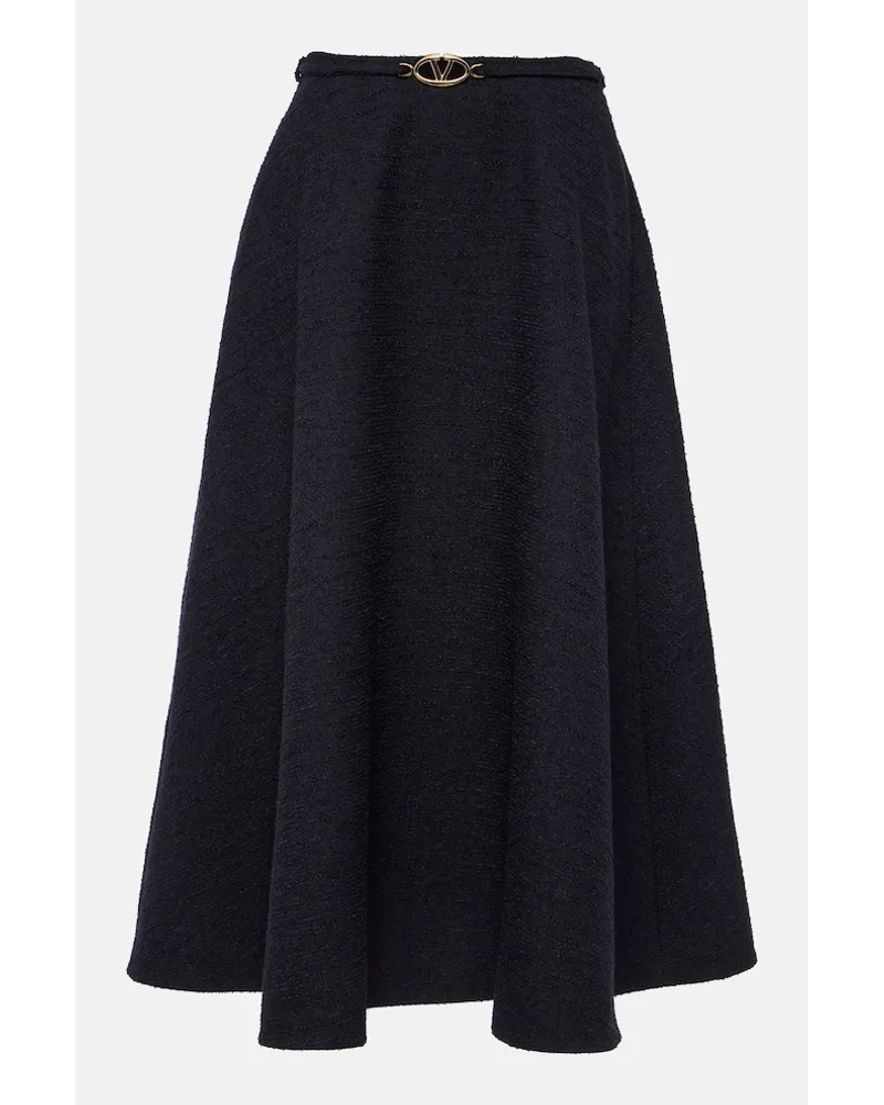 Valentino Garavani Gonna midi in tweed Blu