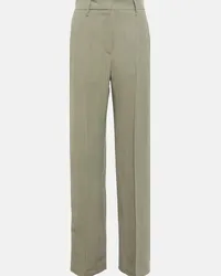 Brunello Cucinelli Pantaloni regular in twill Verde