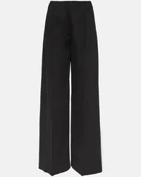 Acne Studios Pantaloni in misto lana a gamba larga Nero