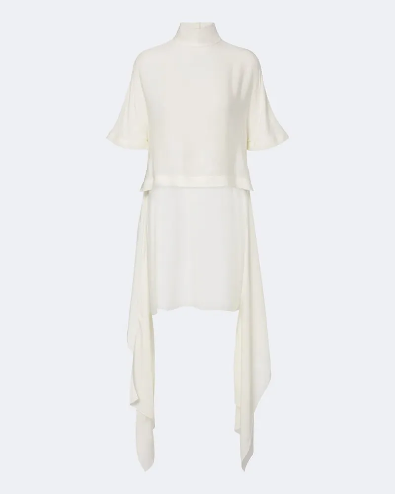 Alaïa Alaïa Top asimmetrico in cady Bianco