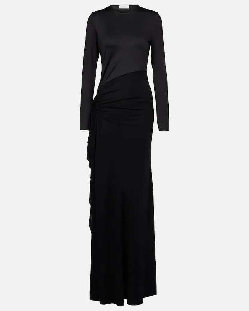 Victoria Beckham Abito lungo in jersey Nero