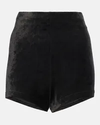 Rick Owens Lilies - Shorts Dirt in jersey di velluto Nero