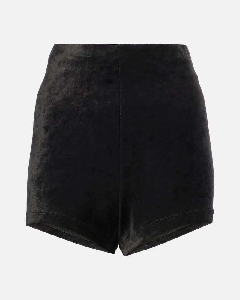 Rick Owens Lilies - Shorts Dirt in jersey di velluto Nero