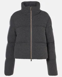 Moncler Piumino Breze in cashmere e lana Grigio