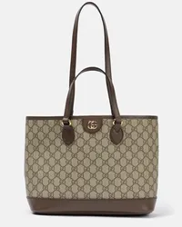 Gucci Borsa Ophidia GG Mini in canvas con pelle Marrone