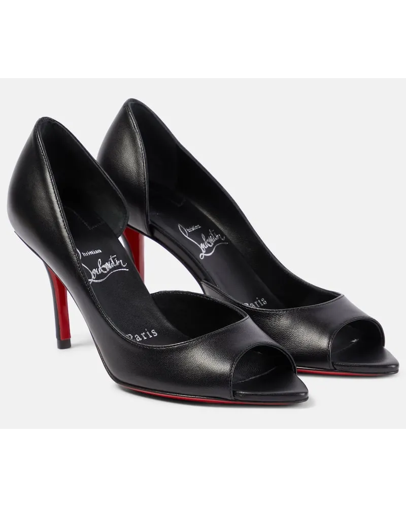Christian Louboutin Pumps Open Apostropha 80 in pelle Nero