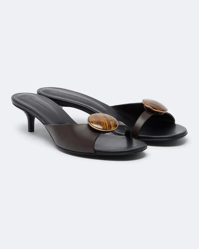 Christopher Esber Mules Aura Quartz in pelle Marrone