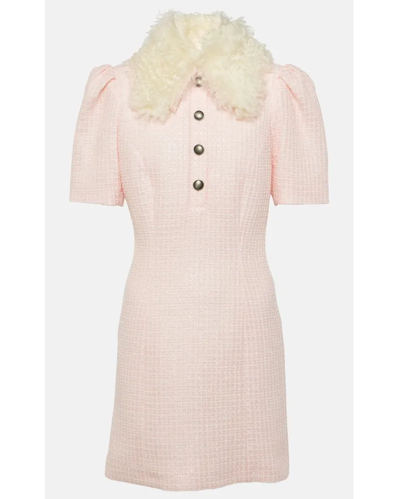 Alessandra Rich Miniabito in tweed con paillettes Rosa