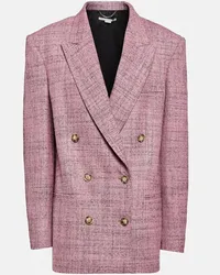 Stella McCartney Blazer doppiopetto in lana Rosa