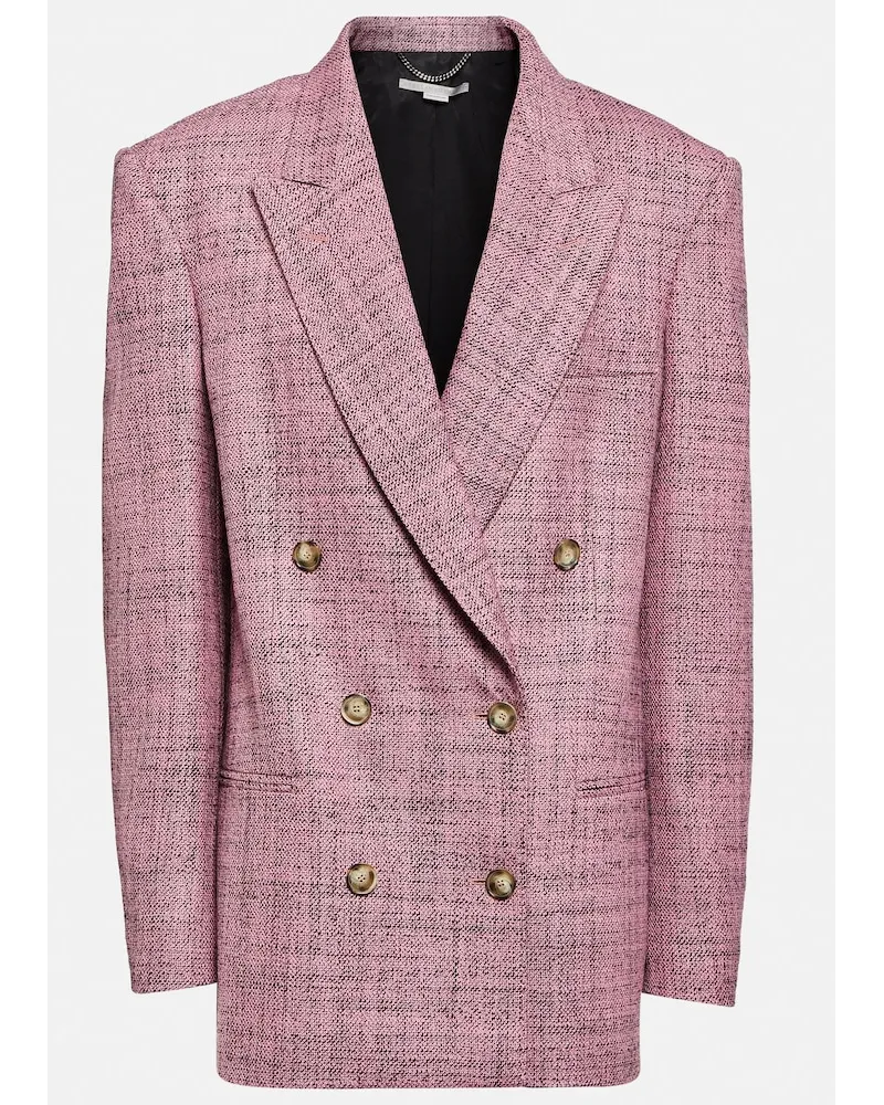 Stella McCartney Blazer doppiopetto in lana Rosa