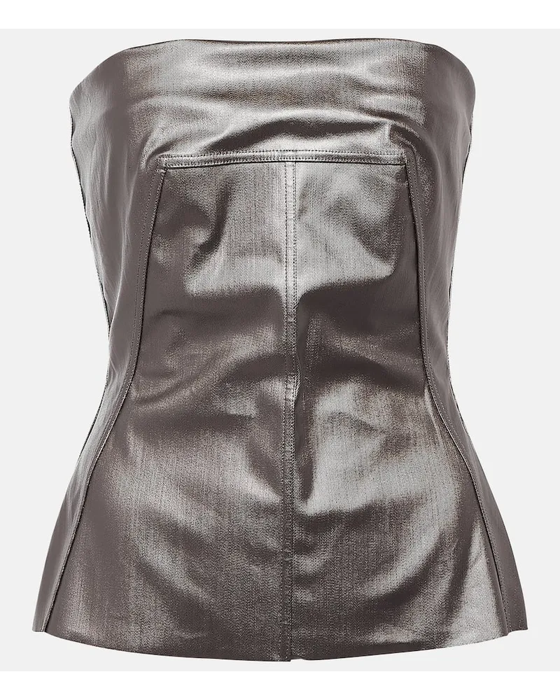Rick Owens Bustier di jeans Lido Grigio