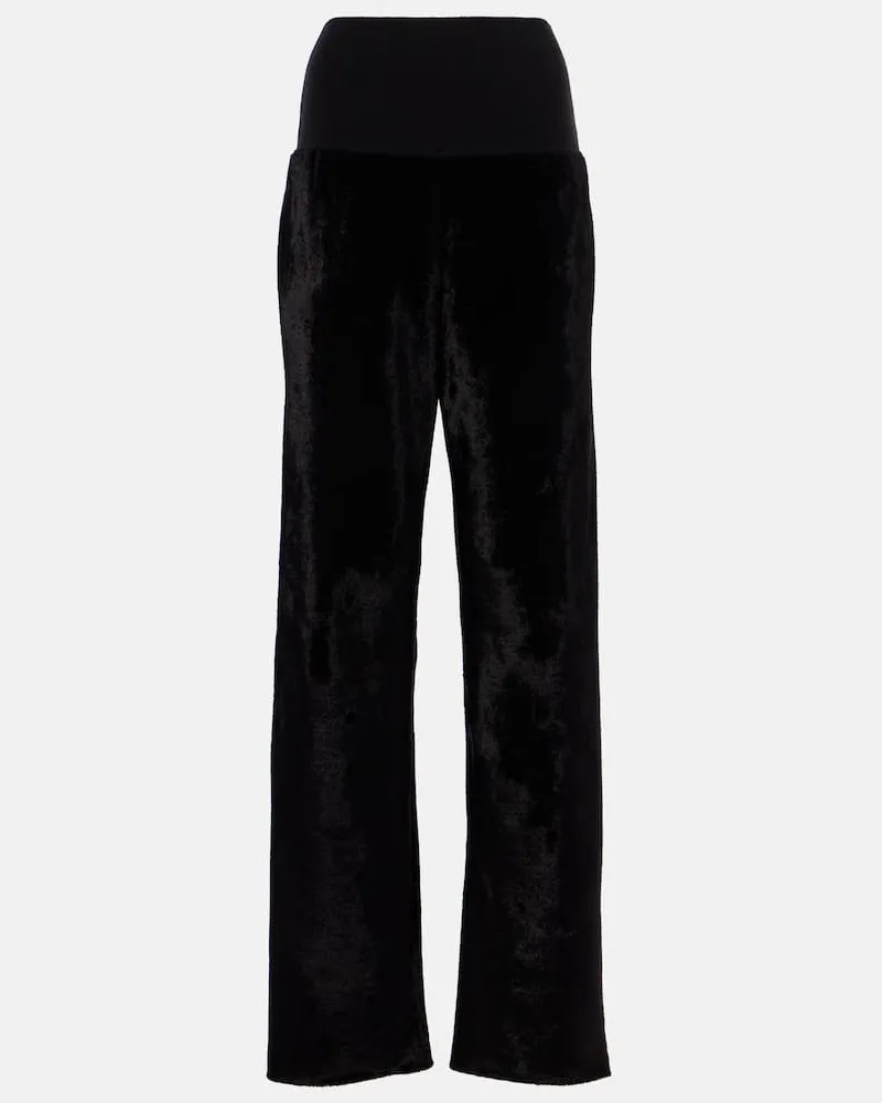 Alaïa AlaÃ¯a Pantaloni regular in velluto Nero