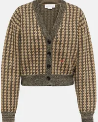 Victoria Beckham Cardigan in jacquard di lana Multicolore