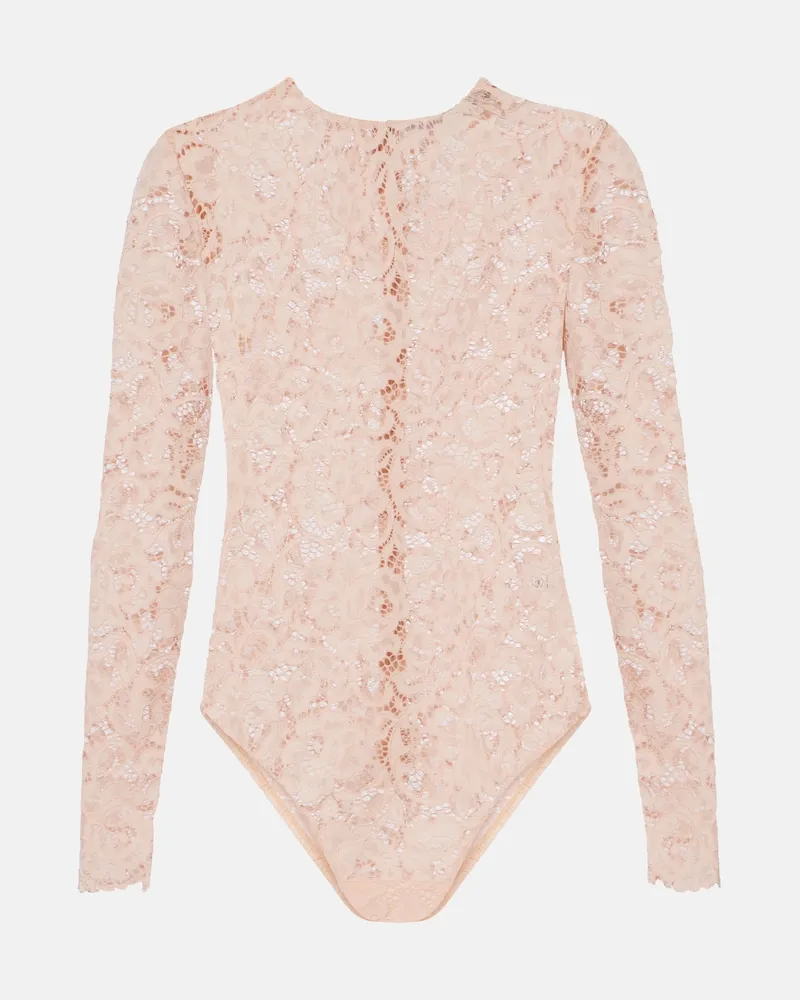 Self-Portrait Body in pizzo floreale Beige