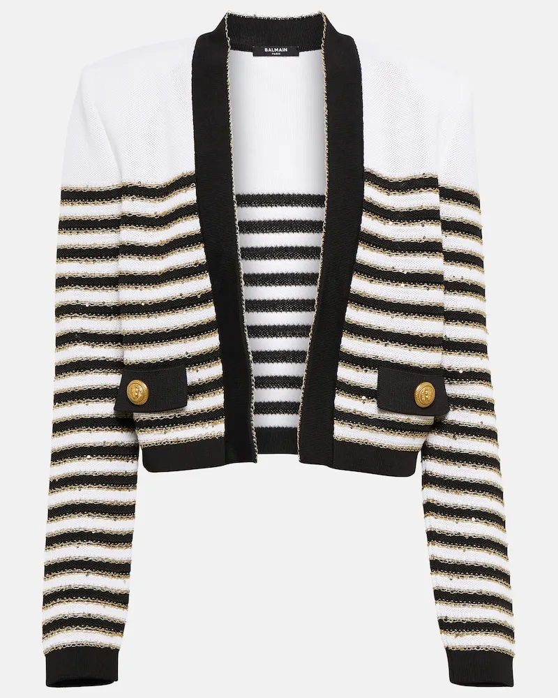 Balmain Cardigan a righe Multicolore
