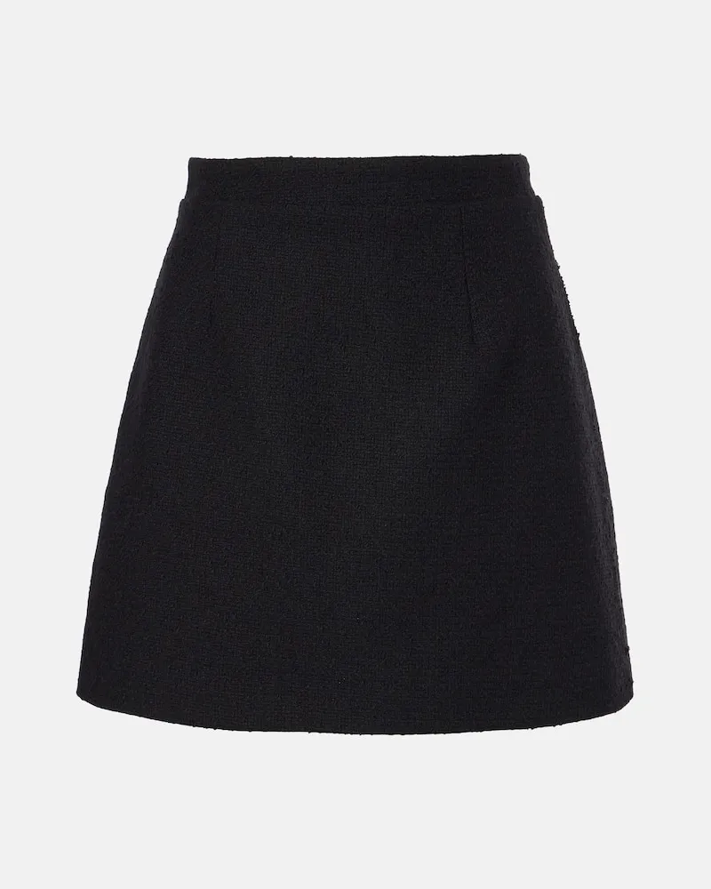Patou Minigonna Iconic in misto cotone e lana Nero