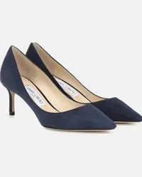 Jimmy Choo Pumps Romy 60 in suede Blu