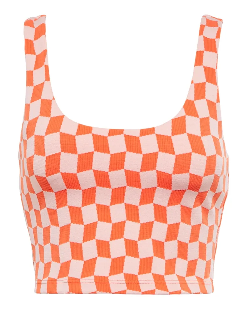 The Upside Top cropped Yosemite Lana a quadri Multicolore
