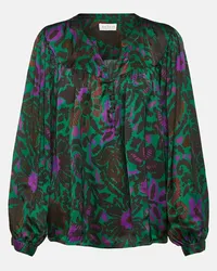 Velvet Blusa Reeve in raso con stampa Multicolore