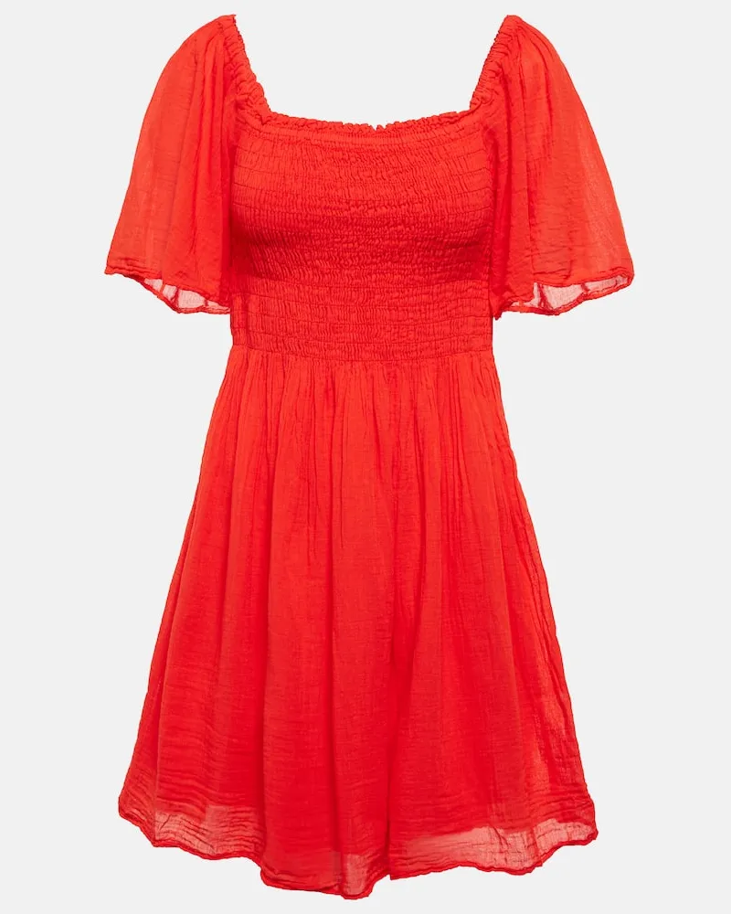 Velvet Miniabito Esme in cotone Rosso
