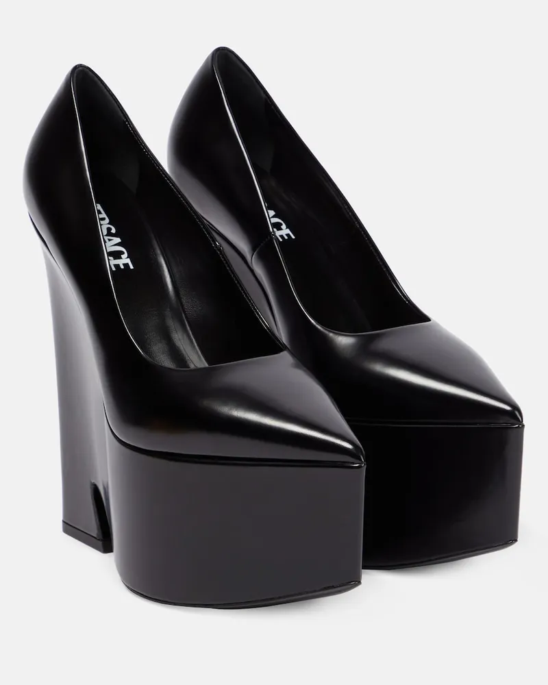 Versace Pumps Tempest con plateau Nero
