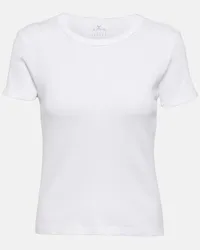 Velvet T-shirt Brenny in jersey di cotone Bianco