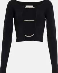 Christopher Esber Cardigan cropped con cristalli Nero