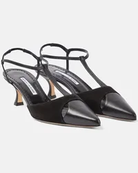 Manolo Blahnik Sandali Gala 50 in pelle Nero