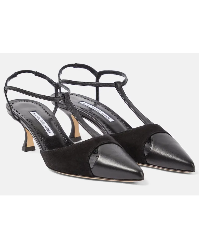 Manolo Blahnik Sandali Gala 50 in pelle Nero
