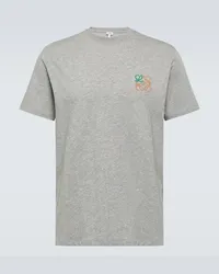 Loewe T-shirt Anagram in jersey di cotone Grigio