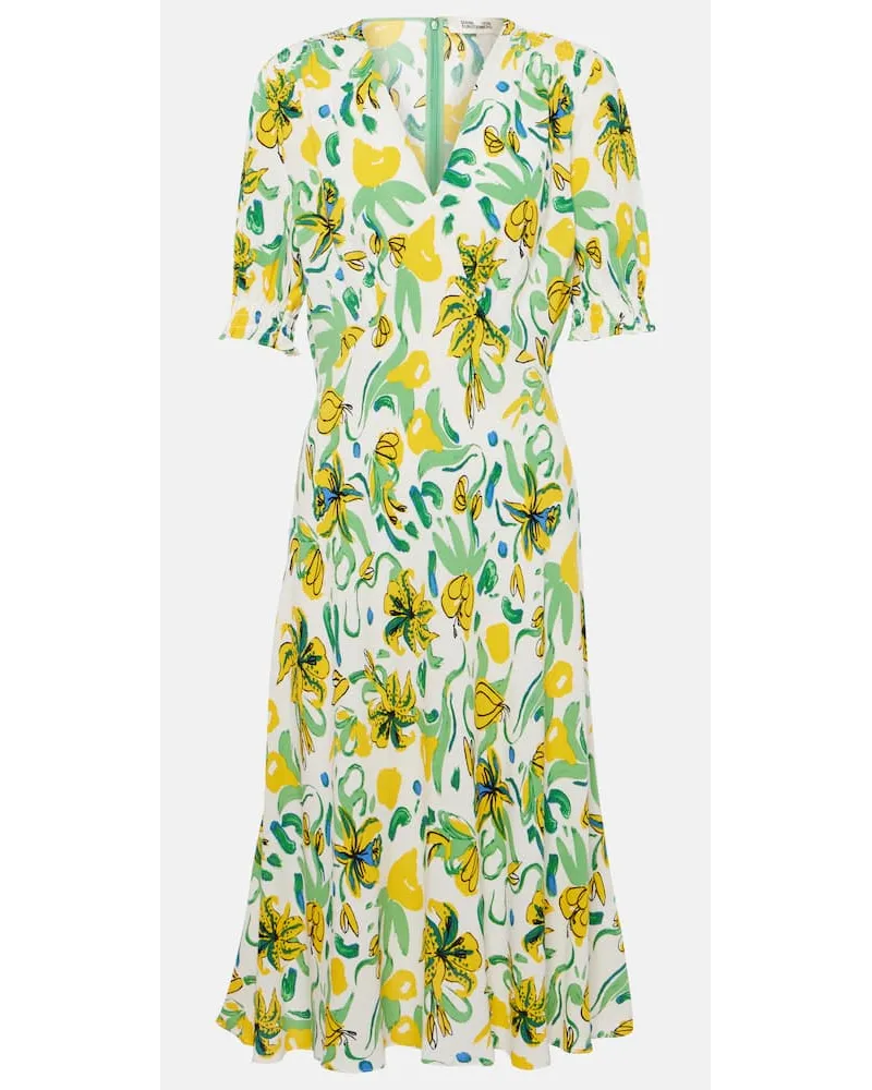 Diane von Furstenberg Abito midi Jemma in crÃªpe con stampa Multicolore