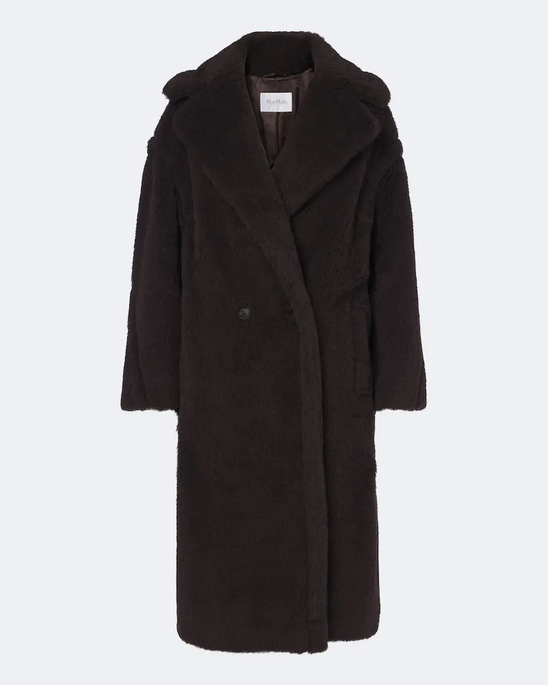 Max Mara Cappotto Teddy in alpaca, lana e seta Marrone