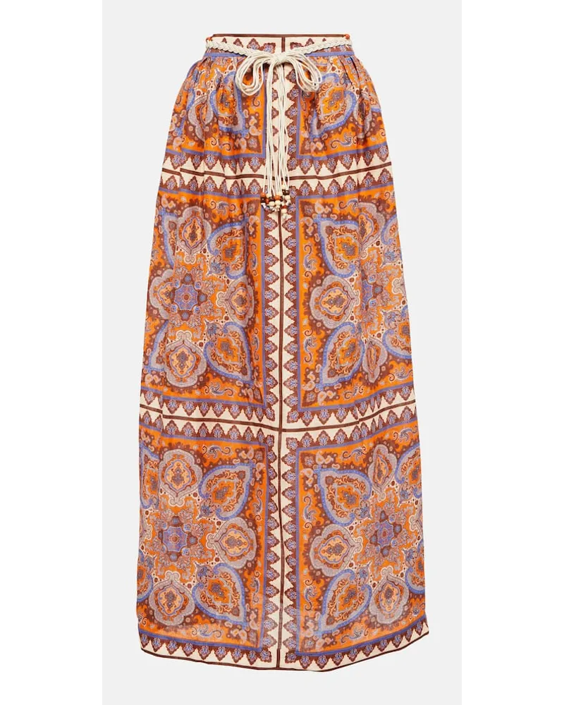 Zimmermann Gonna lunga Halcyon in lino Multicolore