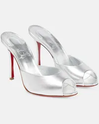 Christian Louboutin Mules Dolly in pelle metallizzata Metallizzato