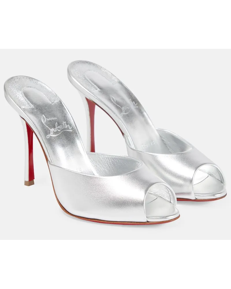 Christian Louboutin Mules Dolly in pelle metallizzata Metallizzato