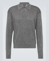 Prada Polo in cashmere e seta Grigio